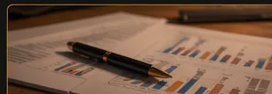 Caneta sobre gráficos financeiros